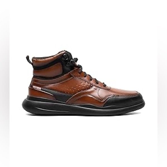 Stacy Adams Mayson Mid Lace-Up Fashion Boots Cognac Men’s Size 14 NIB - Picture 1 of 9